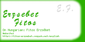 erzsebet fitos business card